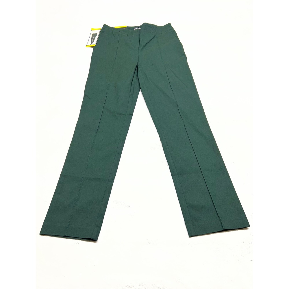 Hilary Radley Mid Rise Slim Leg Womens Pants S Deep Emerald Rayon Nylon Stretch